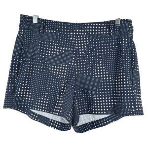 Spanx‎ Sunshine Shorts Womens Medium Blue Polka Dot Stretch Pull On SS-1934
